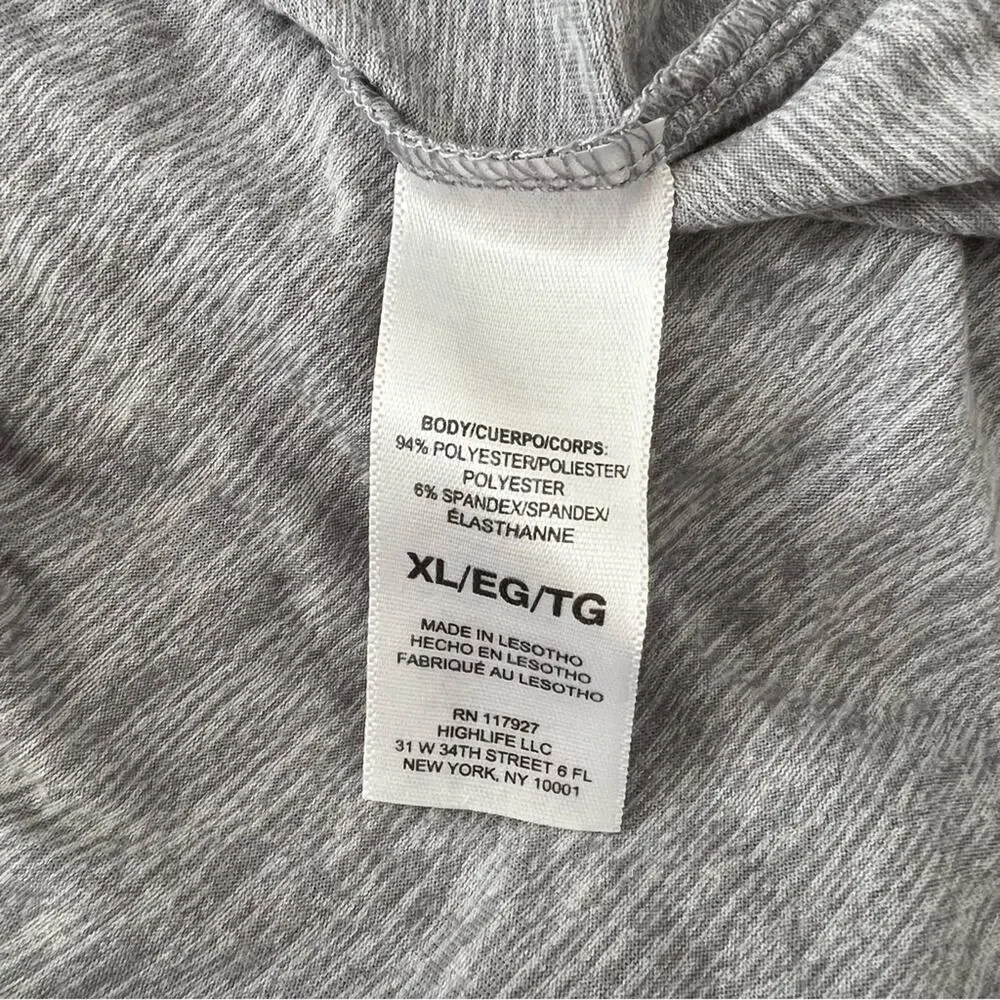 Gaiam raglan baseball tee T-shirt top light dark heather gray long sleeve